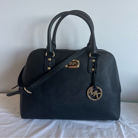 MICHAEL KORS Selma Jet Set Sandrine Dome Satchel Tote Shoulder Bag Crossbody - Picture 2 of 16